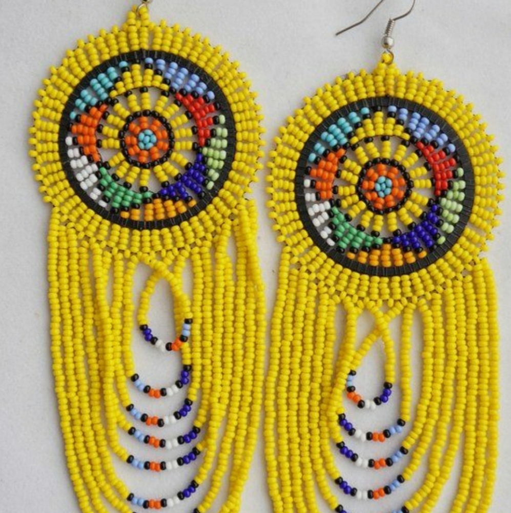 African beaded earings